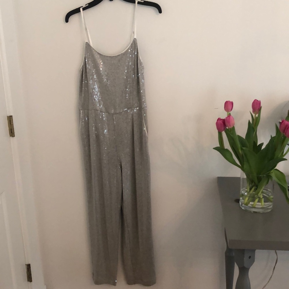 anthropologie sequin jumpsuit